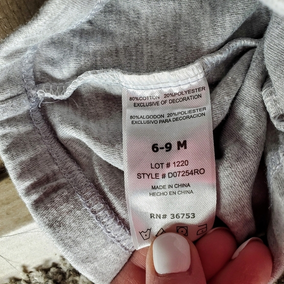 Duck Duck Goose Pink and Gray Matching Baby Girl Elephant Outfit Size 6-9M EUC - Picture 3 of 16